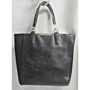 COACH Madison saffiano tote bag black handbag‎ leather #29001